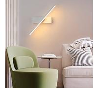 Lampada da parete a LED girevole a 330 ° Applique da parete lunghe in stile nordico moderno Applique da parete per interni in alluminio per lampada da comodino Scale del soggiorno (dimensioni: 30 cm,