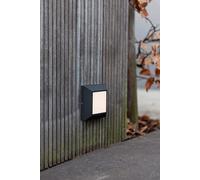 Lampada da parete a LED Helene, moderna lampada da parete in alluminio nero opaco, moderna lampada per esterni, resistente alle intemperie, 4,5 Watt, 200 lumen, 3000 Kelvin