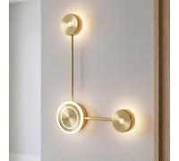 Lampada da parete a LED in alluminio dorato per soggiorno camera da letto sala da pranzo e corridoio H: 44 cm 3000 K bianco caldo dimmerabile elegante antiabbagliante applique a luce indiretta MORSAU