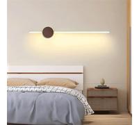Lampada da Parete a LED in Legno, Applique da Parete a Strisce Lunghe, Moderna Lampada da Parete per Comodino, da Interno, in Alluminio, lineare, con Specchio, Creativa, Semplice, per Soggiorno