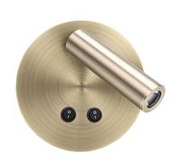 Lampada da Parete a LED, Lampada da Comodino Moderna e Minimalista, Spot Regolabile con Applique in Lega di Alluminio, Ideale per Casa, Camera da Letto, Hotel, Lettura e Sonno (GOLD)