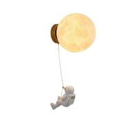 Lampada da parete a LED lunare per camera dei bambini, applique da parete per astronauta, lampada da parete moderna nordica cablata per camera da letto, lampada da parete a tema spaziale per la scuola