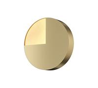 Lampada da Parete a LED Minimalista, in Metallo e Acrilico, Ottone, Tonda, Bianco Caldo. Modulo LED 3000K, 200lm, 6W incl.