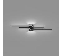 Lampada da Parete a LED Moderna da 40" per Interni, Adatta agli inquilini, con dimmerazione da 35 W, Applique lineare Nera, minimalismo, Barra Luminosa su e Giù, Lampada da corridoio Bianca per c