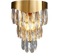 Lampada da parete a LED moderna in acciaio inossidabile di cristallo di lusso per camera da letto soggiorno sala da pranzo illuminazione corridoio