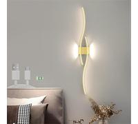 Lampada da Parete a LED Moderna per Interni, Applique da Bar a Forma di Onda, luci Ricaricabili Tramite USB, Illuminazione in Ferro Acrilico a Striscia Lunga per Soggiorno, Comodino, Camera da l