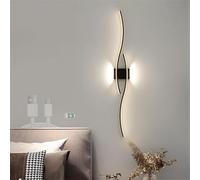 Lampada da Parete a LED Moderna per Interni, Applique da Bar a Forma di Onda, luci Ricaricabili Tramite USB, Illuminazione in Ferro Acrilico a Striscia Lunga per Soggiorno, Comodino, Camera da l