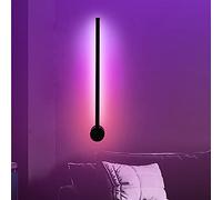 Lampada da Parete a LED Nera con Telecomando, Lampada da Parete RGB Symphony dimmerabile LED Rosso Interno su e Giù per Soggiorno, Camera da Letto, Decorazioni da Parete