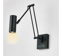 Lampada da parete a LED orientabile con interruttore tattile Lampada da parete per interni Braccio oscillante Faretto da parete girevole Lampada da lettura a parete a braccio lungo Illuminazione da