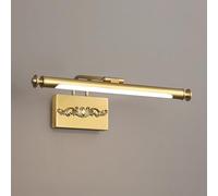 Lampada da parete a LED per bagno, lampada da parete in rame sopra lo specchio, barra di illuminazione a LED per il trucco, applique vintage, lampada frontale per specchio da bagno, 3 modalità di