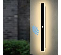 Lampada da parete a LED per esterni con sensore di movimento, impermeabile IP65, lampada moderna, luminosità regolabile 3000 K/4500 K/6000 K, ideale per patio, veranda, soggiorno, corridoio