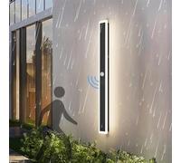 Lampada da parete a LED per esterni con sensore di movimento, impermeabile IP65, lampada moderna, luminosità regolabile 3000 K/4500 K/6000 K, ideale per patio, veranda, soggiorno, corridoio