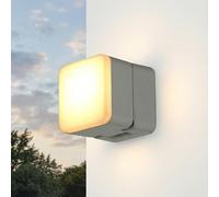Lampada da parete a LED per esterni in alluminio IP44 antracite bianco quadrata L: 9 cm piccola 3000 K 750 lm Moderna lampada da parete per esterni balcone ingresso applique da esterno