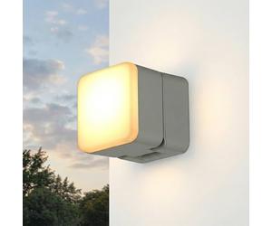Lampada da parete a LED per esterni in alluminio IP44 antracite bianco quadrata L: 9 cm piccola 3000 K 750 lm Moderna lampada da parete per esterni balcone ingresso applique da esterno