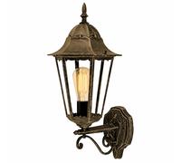 Lampada da parete a LED per esterni, lampada da facciata color bronzo con vetro, IP44, H 53 cm