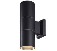 Lampada da parete a LED per esterni, lampada da parete, illuminazione da esterno, dimmerabile, argento, alluminio, H 16,5 cm