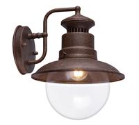Lampada da parete a LED per esterno lampada per porta d'ingresso lampada da giardino color ruggine lampada per facciata, vetro in acciaio, 7W800lm bianco caldo, LxH 21,5 x 27 cm