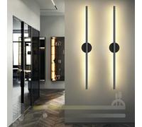 Lampada da Parete a Led Ricaricabile Tramite Usb con Controllo - Applique da Parete Moderna Nera a Striscia Lunga a Batteria per Interni Dimmerabile (60 Cm, Cavallo)/60 Centimetri/Cav Animale