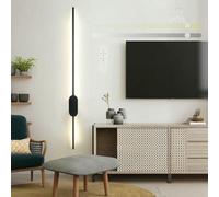 Lampada da Parete a Led Ricaricabile Tramite Usb con Controllo - Applique da Parete Moderna Nera a Striscia Lunga a Batteria per Interni Dimmerabile (60 Cm, Cavallo)/100 Centimetri/Stile Renna Nataliz