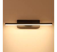 Lampada da Parete A LED Rotante A 330 ° Applique da Parete per Interni in Alluminio Lungo in Stile Nordico per Lampada da Comodino Scale da Soggiorno, Black with Plug, Warm White, 40cm, 8W