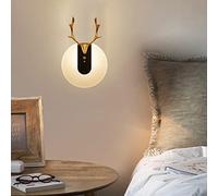 Lampada da Parete a LED Senza Fili con Batteria e rilevatore di Movimento, Lampada da Parete Moderna per Interni Bianco Caldo con Interruttore, Decorazione a Forma di Corna di Cervo, illuminazion