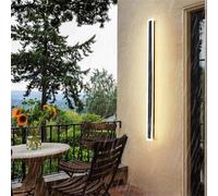 Lampada da parete a LED solare per esterni, impermeabile IP65, 150 cm, moderna, lineare, per portico, patio, porta d'ingresso e uso interno, design in acrilico e metallo, luce neutra