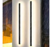 Lampada da Parete a LED Solare per Garage da Esterno - Lampada lineare Moderna Impermeabile IP65 per Porta d'ingresso, Veranda, Patio, Uso Interno ed Esterno - Applique in Acrilico e Metallo