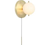 Lampada da Parete a Sfera in Vetro e Rame, Lanterna da Parete a Globo, Applique in Ottone molecolare, Illuminazione da Parete per Soggiorno, Ristorante, Lampada da Camera da Letto, Specchio da ba