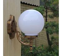 Lampada da parete a sfera vintage retrò Tradizione europea Antico balcone Corridoio IP44 Impermeabile Portico Illuminazione Lanterna per esterni Lampada 110-220 V Applique da parete per esterni