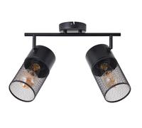 Lampada Da Parete A Soffitto Kamolo Nera Max. 40W E27 Orientabile Luce