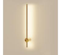 Lampada da parete a strisce per interni, lampade da parete lunghe lineari in ottone con paralume in silicone bianco, applique moderne a LED, applique creative girevoli a 360° e regolabili per comodino
