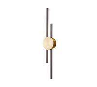 Lampada da parete a striscia lunga, apparecchio di illuminazione da parete a LED lineare, corpo in ottone e paralume in acrilico, applique da parete in stile nordico moderno, applique da parete per in