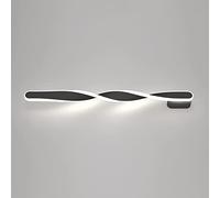 Lampada da parete a striscia lunga intrecciata, lampada da parete in metallo ultrasottile con paralume in silicone, applique moderna lineare a LED - 6000K, applique da comodino, lampade da parete mini