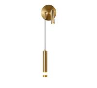 Lampada da Parete a Tubo Lungo, Applique da Parete in Metallo con faretto orientabile a 350°, Moderna Lampada da Parete a LED, lampade da Parete da Comodino, lampade da Parete a Flauto ultrasotti