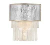 Lampada da Parete Acciaio Inox Cristallo B: 30,5 CM Up Down Interno Piano Scale