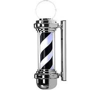 Lampada da Parete all'aperto Light LED con Globel Che Gira Le Strisce Bianche Nere Parrucchiere Segna Salone Barbiere palo