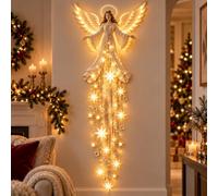 Lampada da parete Angel Blessing, angelo natalizio a cascata Starglow | Luce notturna a LED per camera da letto, decorazione natalizia a LED da parete per la casa, regalo da guardiano(1pcs)
