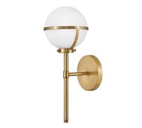 Lampada da parete applique bagno luce torcia lampada acciaio vetro ottone IP44
