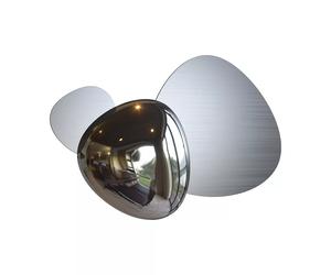 Lampada da Parete Applique Contemporanea Jack-Stone Acciaio Colore Nichel Led 8W