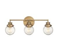 Lampada da parete applique da bagno luce ottone acciaio vetro IP44 lampada da specchio