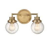 Lampada da parete applique da bagno luce ottone vetro IP44 lampada da specchio a 2 lampadine