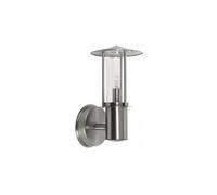 LAMPADA DA PARETE APPLIQUE DA ESTERNO LANTERNA 28W 370 LUMEN ACCIAIO SPAZZOLATO
