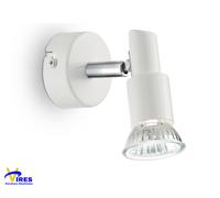 Lampada da Parete Applique Ideal Lux Bianco Lampadina GU10 3000K Inclusa SLEMAP1