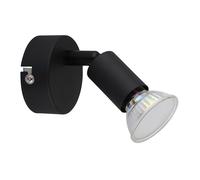 Lampada da parete applique spot lampada da soggiorno nera orientabile H 8,5 cm