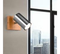 Lampada da Parete Argento Salotto Camera Spot Coprire a Faretto Orientabile