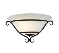 Lampada da Parete Austen Casa di Campagna Metallo Vetro B :3 7cm E27 Corridoio