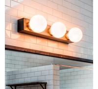 Lampada da Parete Bagno Metallo 3 Faretti Aizkra