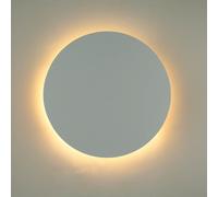 Lampada da Parete Bianco Metallo Ø 40 CM Rotondo Piatto Moderno Indirektes Luce