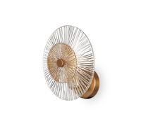 Lampada da Parete Camera Vetro Metallo Ambra Oro Ø28 CM E14 Wandleuchte Moderno