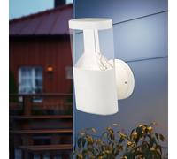 Lampada da Parete Casa Apparecchio Facciata IP44 Acciaio Inox Bianco 1x LED